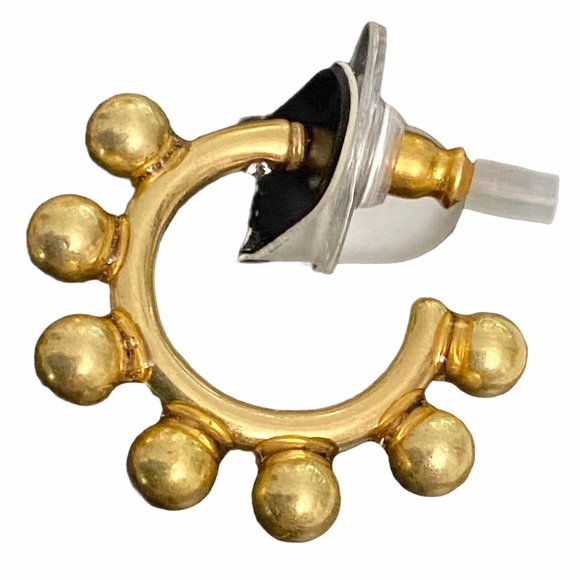 J. Crew Earrings 23mm Beaded Mini Hoop - Picture 4 of 7